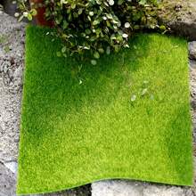 1/3 Stücke Mini Künstliche Blumen Garten Rasen für Puppenstube: 15cm*15cm/6"*6" Miniatur Fake Puppenstuben Hof Mikrolandschaft Topfpflanze DIY Dekor Accessoires, Mini Bauernhof, Miniatur Sachen, Mini Essen