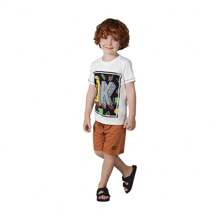 Kit 10 Peças de Roupas Masculino Infantil Menino 5 Conjuntos Verão Bermuda, Camisa ou Regata de Malha, Tecido, Estampado