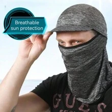 1pc Unisex Cool Camouflage Outdoor Sports Mask, Thin Breathable Balaclava, Summer Sun Protection Full Face Mask With Hood, Suitable For Cycling