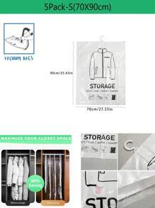 5pcs Vacuum Storage Bags, Save Storage Space Bedroom Organization Quilts Blankets Clothes Storage Vacuum Seal Bags Without Travel Hand Pump Decorations Decor Festival Decor Room Decor Home Decor Decor Bedroom Decor Decor, Room Decor, Decorations, Decorations, Decor, Decor, Decor, Decor, Storage, Organizer