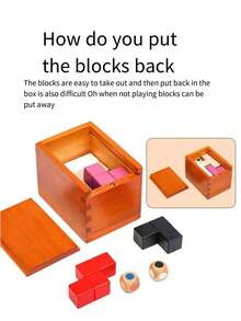 Luban Lock Puzzle Magic Box Toy, High-Pressure Anti-Stress Ten-Level Difficulty Brain Teaser, Perfect For Elderly To Relax And Relieve Boredom - Multicolor - View 3