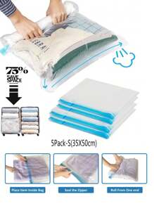 5pcs Vacuum Storage Bags, Save Storage Space Bedroom Organization Quilts Blankets Clothes Storage Vacuum Seal Bags Without Travel Hand Pump Decorations Decor Festival Decor Room Decor Home Decor Decor Bedroom Decor Decor, Room Decor, Decorations, Decorations, Decor, Decor, Decor, Decor, Storage, Organizer