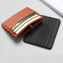 1pc Men's Stylish Class Elegant Compact Leather Wallet Multi-Card & Coin Holder  ,Multiple Card Slots, Suitable For Daily Use