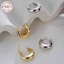 1 peça Brinco Vintage Quadrado Dourado Multicolorido de Estrela Cintilante de Prata Esterlina 925, Adequado para Jóias de Festa de Casamento Para Mulheres Geométrico, Minimalista, Brinco Feminino Versátil