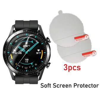 3 件装软屏幕保护膜适用于华为 Watch GT 2/3/4 系列 46 毫米 42 毫米 41 毫米 GT Cyber GT Runner 软水凝胶膜礼物，适合生日、家人、朋友手表屏幕保护膜、手表盖、手表配件