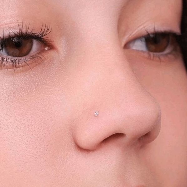Piercing Nariz Nostril Bolinha 1.8Mm Prata 925 Legítima