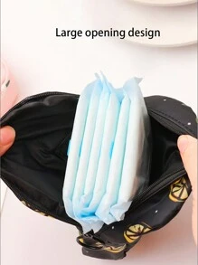 Bolsa de armazenamento de absorventes higiênicos de desenho animado, 1 peça portátil de grande capacidade, bolsa menstrual, bolsa de armazenamento de beleza, carteira, bolsa de maquiagem, bolsa de maquiagem, bolsa de cuidados com a pele, bolsa de higiene, cubos de embalagem, itens essenciais para viagens, itens essenciais para cruzeiros, itens essenciais para dormitórios, presentes para madrinhas de casamento, presentes para mães, presentes de aniversário, presentes para amigos e professores, decoração para casa, decoração para banheiro, sala de estar, quarto, organizador de banheiro, organizador de joias, bolsas de maquiagem, organizador de maquiagem, organizador de maquiagem, armazenamento de maquiagem