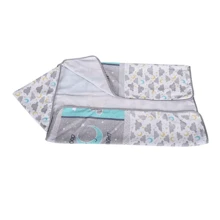 Kit 2 Toalhas De Banho Soft Enrugada Com Capuz 2 Camadas De Fralda Bebê Banhão Macia Absorvente Em 100% Algodão - Neutro - Visão 3