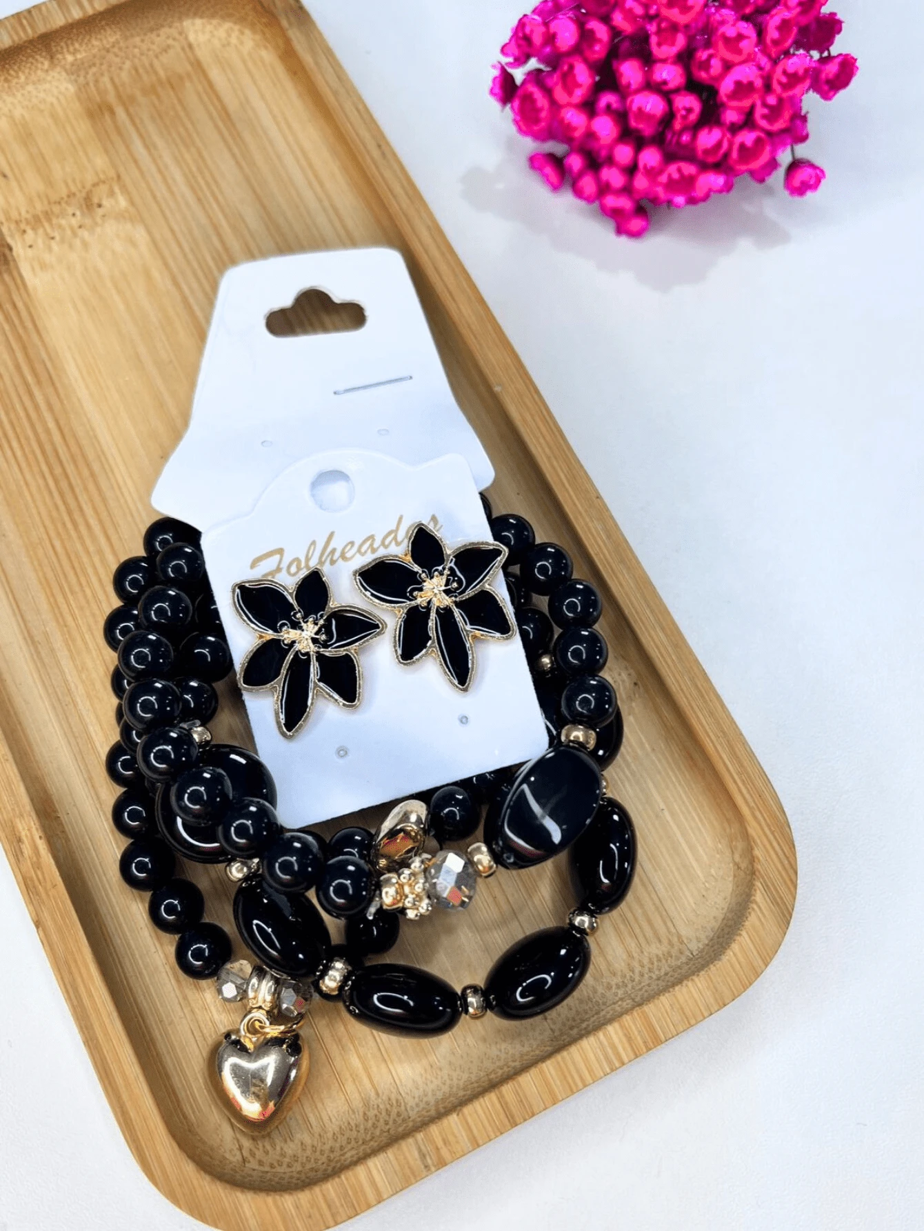 Women Bracelet Sets - màu đen - Xem 1