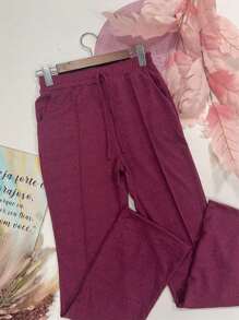 Women Pants - Red Violet - View 3