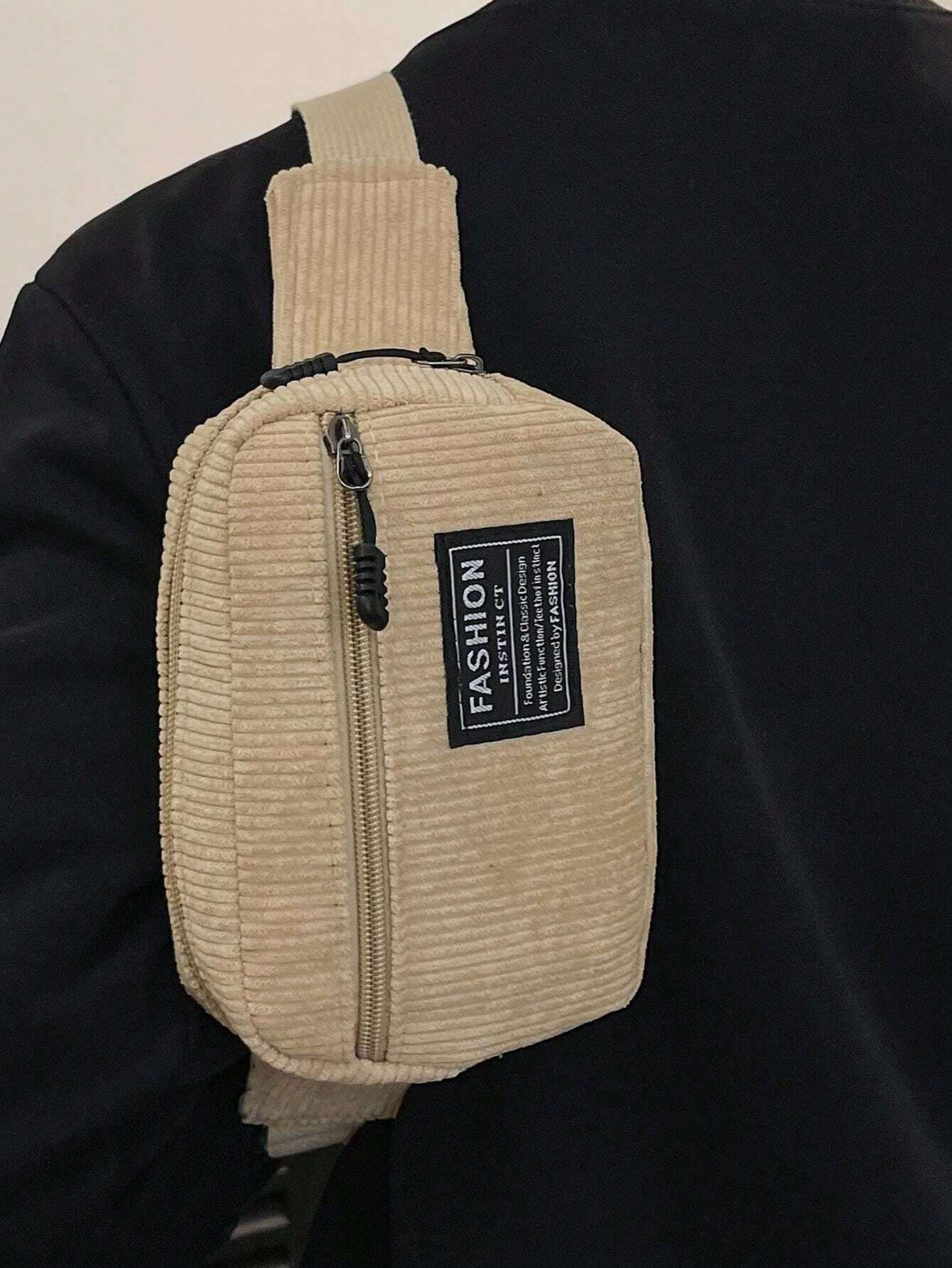 Borsa A Tracolla In Velluto A Coste – Grande Capienza – Per Lavoro, Viaggi, Shopping – Morbida E Leggera