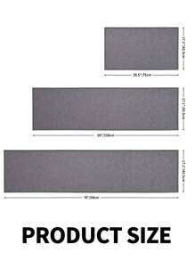 1pc Ergonomic Anti-Slip Water-Absorbing Kitchen Mat, Woven, Gray, Anti-Slip Rubber Bottom, Easy To Clean, Large And Comfortable Carpet, Suitable For Home Office, Seasonal Decoration Floor Mat ,Room Decor