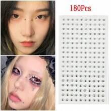 180 chiếc Miếng dán môi mạ bạc Miếng dán mũi giả Đồ trang sức xỏ khuyên giả - Bạc - Xem 1