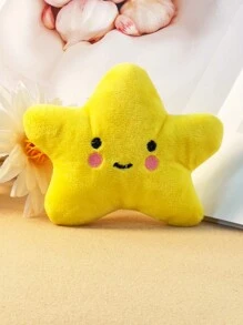 1pc Plush Star Shaped Pet Toy, Squeaky, Chewable Toy For Dogs & Cats, Pet Supplies