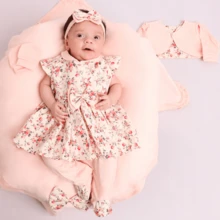 Baby Boys Jumpsuits - Màu hồng gỉ - Xem 2