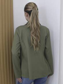 Blazer Alfaiataria Luxo Feminina Casaco com botao