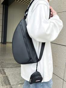 Men's Crossbody Bag, Ins Style, Streetwear, Shoulder Bag, Casual, Minimalist, Student Satchel, Sports Bag Sling Vacation School Summer Carry On Nylon White Personalised Gifts Dad Husband Boyfriend Sling Bag For Man Man Bag Cross Body Bag Side Bag Back To School Students School Supplies Fall Messenger Bag Bag For Man Cylinder Bag Old Money Halloween Christmas Winter Christmas Gifts Men Bag Bag For Men