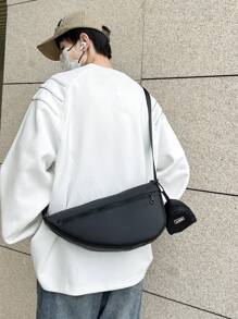 Men's Crossbody Bag, Ins Style, Streetwear, Shoulder Bag, Casual, Minimalist, Student Satchel, Sports Bag Sling Vacation School Summer Carry On Nylon White Personalised Gifts Dad Husband Boyfriend Sling Bag For Man Man Bag Cross Body Bag Side Bag Back To School Students School Supplies Fall Messenger Bag Bag For Man Cylinder Bag Old Money Halloween Christmas Winter Christmas Gifts Men Bag Bag For Men