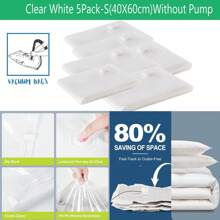 5pcs Vacuum Storage Bags, Save Storage Space Bedroom Organization Quilts Blankets Clothes Storage Vacuum Seal Bags Without Travel Hand Pump Decorations Decor Festival Decor Room Decor Home Decor Decor Bedroom Decor Decor, Room Decor, Decorations, Decorations, Decor, Decor, Decor, Decor, Storage, Organizer