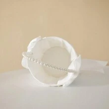 Canasta para lanzar pétalos de flores para niña de las flores, canasta de flores para la novia, accesorio decorativo para boda