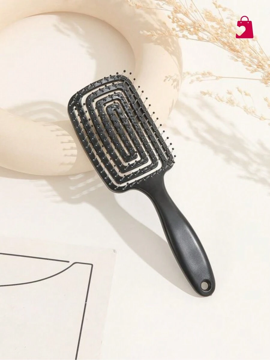 Escova Flex Quadrada Cuidados Com o Crescimento Capilar Escova Desembaraçadora - Multicolorido - Visão 1