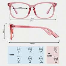 MAXJULIEYEWEAR MAXJULI Blue  Light Blocking Glasses,Computer Reading/Gaming/TV/Phones Glasses For Women Men - C9粉紅色 - 查看 3