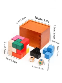 Luban Lock Puzzle Magic Box Toy, High-Pressure Anti-Stress Ten-Level Difficulty Brain Teaser, Perfect For Elderly To Relax And Relieve Boredom - Multicolor - View 2