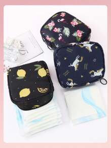 Bolsa de armazenamento de absorventes higiênicos de desenho animado, 1 peça portátil de grande capacidade, bolsa menstrual, bolsa de armazenamento de beleza, carteira, bolsa de maquiagem, bolsa de maquiagem, bolsa de cuidados com a pele, bolsa de higiene, cubos de embalagem, itens essenciais para viagens, itens essenciais para cruzeiros, itens essenciais para dormitórios, presentes para madrinhas de casamento, presentes para mães, presentes de aniversário, presentes para amigos e professores, decoração para casa, decoração para banheiro, sala de estar, quarto, organizador de banheiro, organizador de joias, bolsas de maquiagem, organizador de maquiagem, organizador de maquiagem, armazenamento de maquiagem