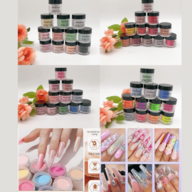 Polvo Acrílico para Uñas 12 Colores con 12 piezas surtidos