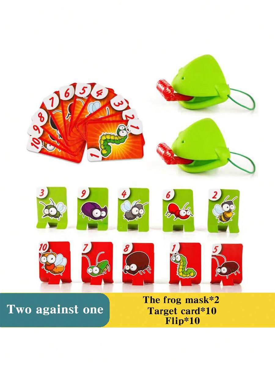 Frog Tongue Mask Set, For Children Party Game: Tongue Out Frog Theme ...