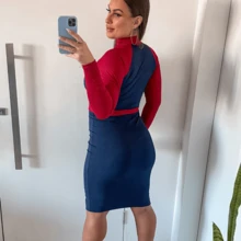 Women Dresses - Màu xanh hải quân - Xem 3