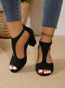 Sandali con tacco alto da donna, nuovi sandali estivi con tacco alto e plateau, con tacco alto e punta aperta, con zip sul retro, eleganti pump casual con tacco alto per donne