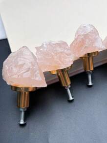 1 núm tủ và ngăn kéo bằng pha lê thô tự nhiên, tay nắm và núm tủ bằng thạch anh hồng Fluorite, tay nắm cửa tủ quần áo bằng đá quý cho cửa gấp, tủ bếp, tủ quần áo, phòng tắm - Nhiều màu - Xem 11