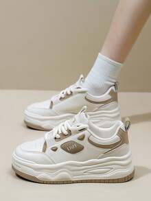 Phiên Bản Hàn Quốc Thời Trang Thường Ngày Sinh Viên Giày Trắng Giày Nữ Mới Thời Trang Thường Ngày Mùa Xuân 2024 Khuôn Viên Mới Gió Giày Nữ Giày Nữ - Mika - Xem 3