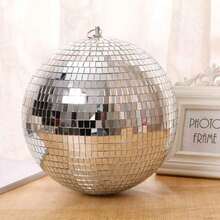 1pc 8 Inch Cool And Interesting Silver Hanging Disco Ball - Large Party Decoration For Party Design - Silver - View 6