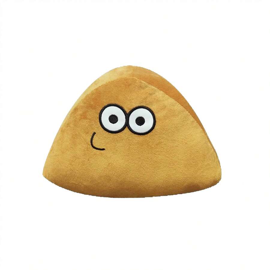 Pou Plush Toy Alien Sad Happy Mascot Without Feelings Models 22 Cm - Camel - View 1