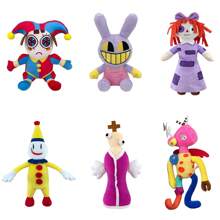 Kit 6 Peluches Circo Digital Muñeca Pomnis Conejo Jax Ragatha Caine Zooble Kinger Kaufmo Gangle Digital Circus Modelos - Lila Púrpura - Ver 1