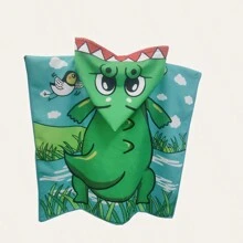 1入組兒童浴巾連連帽披風沙灘巾，提供2種尺寸，快速乾燥吸水浴袍斗篷連帽，方便更換，男女兼用的可愛多花圖案毛巾