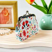 Fresh Floral Coin Purse Cute Student Mini Wallet For Girls With Coin Slot - White - View 5