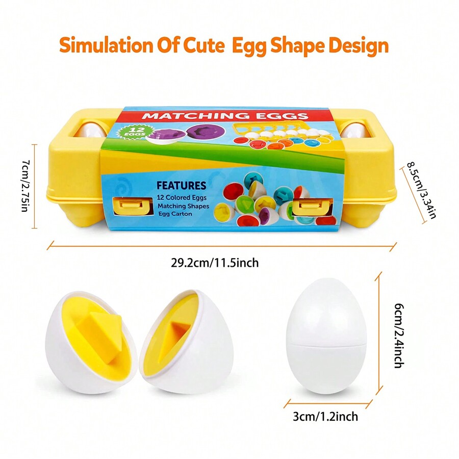 12 Simulated Egg Symbol Pairing Toys To Exercise Babies' Ability To