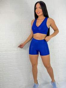Women Sports Sets - 寶藍色 - 查看 3
