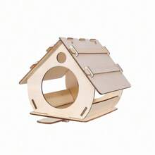 Wiszący drewniany karmnik dla ptaków, montaż DIY dekoracja ogrodowa taca do karmienia, domek dla ptaków, klatka dla ptaków. - Biały - Zobacz 6