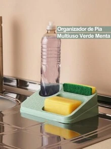 Organizador de Plástico Multiuso Bancada Pia de Cozinha
