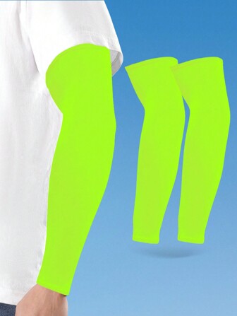 Sun Protective Anti UV  1 Pair Cooling Arm Sleeves For Cycling, Summer Outdoor Activities, Golf, UV Protection, Comfortable & Breathable Ice Silk,Suitable For Cycling And Riding Motorcycle