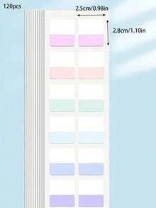 120pcs Morandi Sticky Index Tabs, Writable Tabs, Colored Page Markers Labels For Readin, Colored Flags - Multicolor - View 2