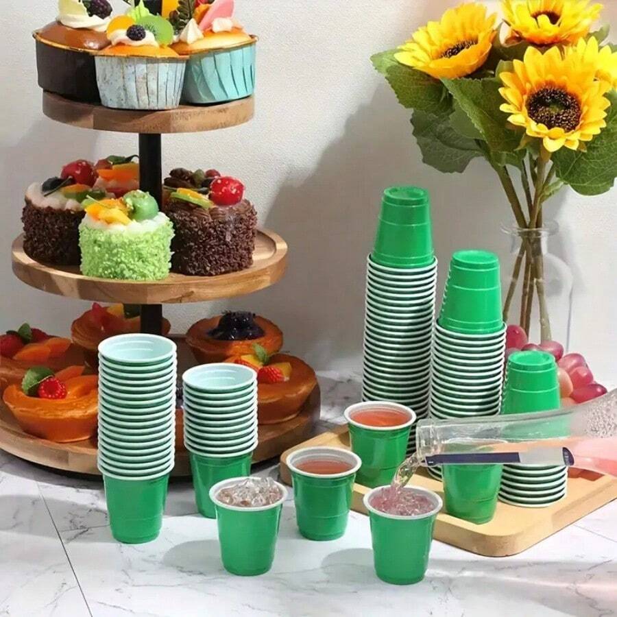 50pcs 2oz Plastic Shot Cups, Mini Disposable Drinkware, Ideal For