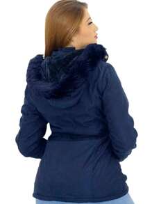 Women Trench Coats - 藍色 - 查看 4