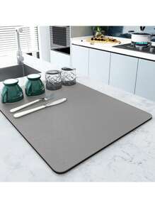 1 Peça Tapete Absorvente Super Absorvente Para Cozinha, Tapete Antiderrapante Para Escorrer Café e Pratos, Tapete de Secagem Rápida Para Banheiro, Tapete Para Louças