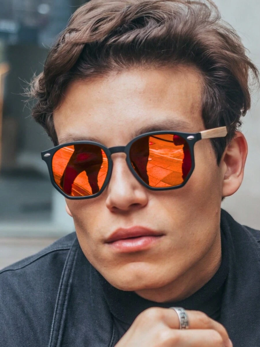 Men Sunglasses - 紅色 - 查看 1