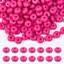 100 Stücke 8mm Acryl Linse Perlen, bunte Abakus Perlen für Handwerk, Acryl Abstandshalter Perlen für Schmuck Armband Halskette Herstellung, Füllfederhalter Schmuck Handwerk